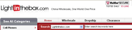 China wholesaler LightInTheBox