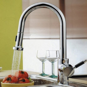 Single-handle Chrome Pull-out Kitchen Faucets