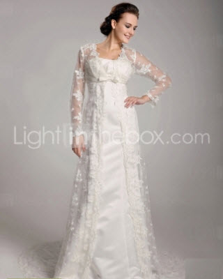Discounted A-line Strapless Floor Length Wedding Dresses