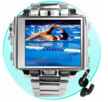 8GB Steel MP4 Player Watches