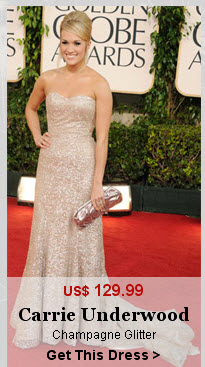 Carrie Underwood Evening Dress at Golden Globe 2011