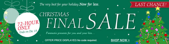 Christmas Final Sale from Milanoo