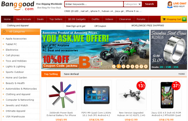 China Shopping Site Banggood.com