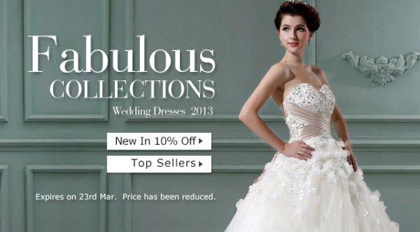 websites with wedding dresses under