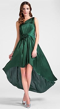 A-line One-shoulder Asymmetrical Cocktail Dress