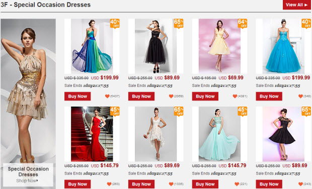 Discounted Special Occasion Dresses for Lightinthebox 7th Anniversary Sale