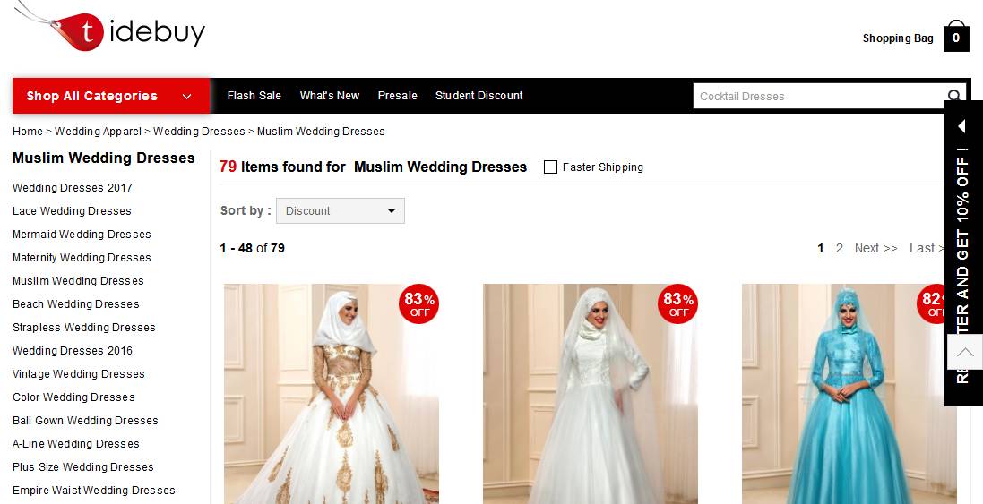 Muslim Wedding Dresses at Tidebuy