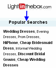 lightinthebox-popular-searches