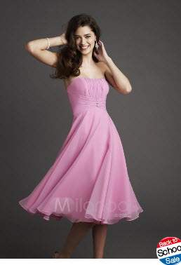 Chiffon Satin Homecoming Dresses