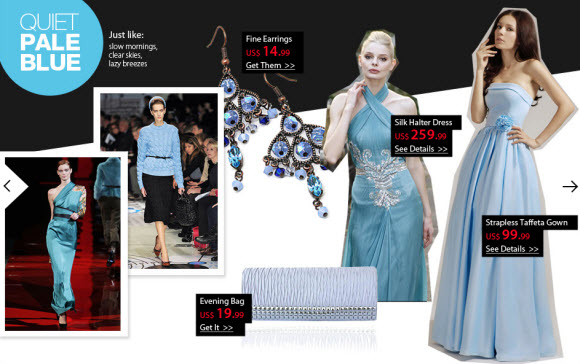 Quiet Pale Blue Formal Dresses for Fall Winter 2010