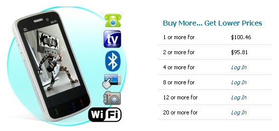 Odyssey - WiFi Quadband Dual-SIM 3 Inch Touchscreen Cellphone