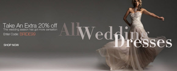 Extra Discount on Wedding Dresses