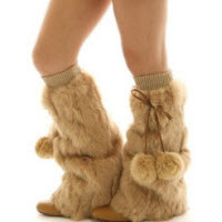 Cony Fur Leg Warmers