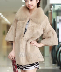 Elegant Fox Fur Rabbit Hair Coats