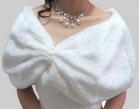 Faux Fur Bridal Wraps