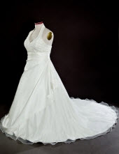 A-line Halter Chapel Wedding Dresses