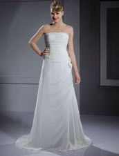 A-line Strapless Wedding Dresses