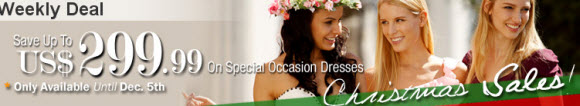 Christmas Sale on Special Occasion Dresses