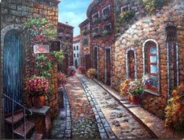 Lane Landscape Oil Paintings