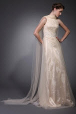 Sheath Column High Neck Wedding Dresses