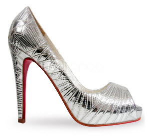 Silver Patent High Heels