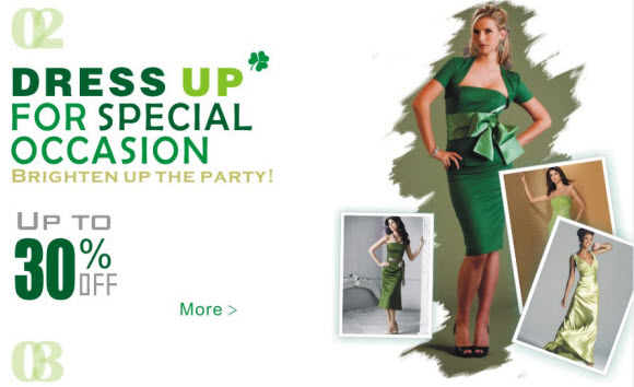 Discounted Fashion Dresses for St. Patrick's Day