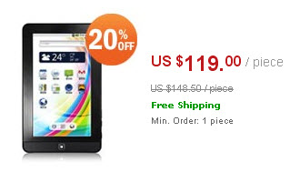 Teclast T720VE Android2.2 4GB 7" MID Tablet PCs