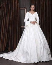 V-neck Royal Wedding Dresses