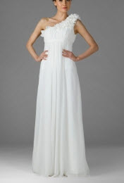 Empire Waist White Summer Bridesmaid Dresses