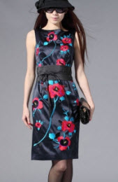 Floral Black Summer Dresses