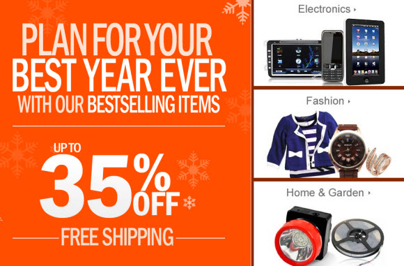 AliExpress: Up to 35% off for the New Year