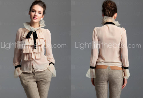 Ruffled Blouse sat Lightinthebox