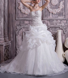 Organze Satin Wedding Dress from Milanoo