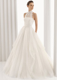 Net Halter Luxury Wedding Dress