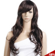 Side Bang Fluffy Silk Long Turnup Hair Wig