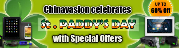 St. Patrick's Day 2013 Deals at  Chinavasion.com