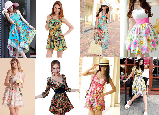 Floral Print Summer Dresses at Lightinthebox.com