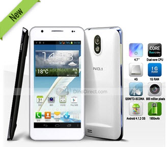NO.1™ S4+ Android 4.1 MTK6577 Dual-core  Smartphone