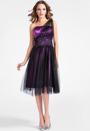 2013 Style One-shoulder Satin Cocktail Dress at Lightinthebox