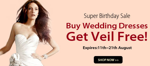 Free Veil for Ordering Wedding Dresses