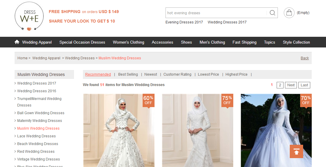 Muslim Wedding Dresses at Dresswe