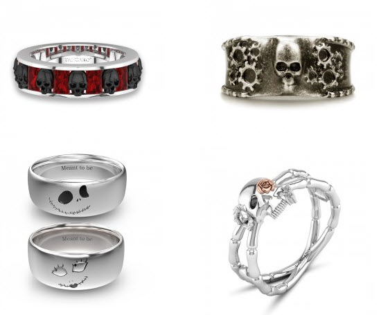 Unisex skull rings